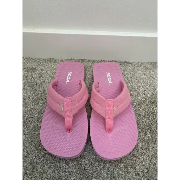 Vintage Y2K Soda Pink Flip Flops – Size 7.5 – New in Box - Picture 1 of 5